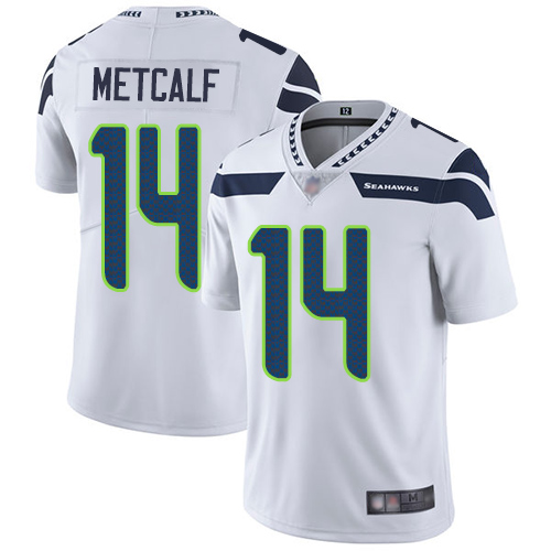 Seattle Seahawks Limited White Men D.K. Metcalf Road Jersey NFL Football #14 Vapor Untouchable